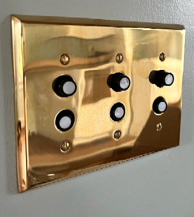 Brass Pushbutton Light Switch